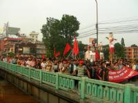 Una de las tantas manifestaciones Maoistas que inundaban la ciudad